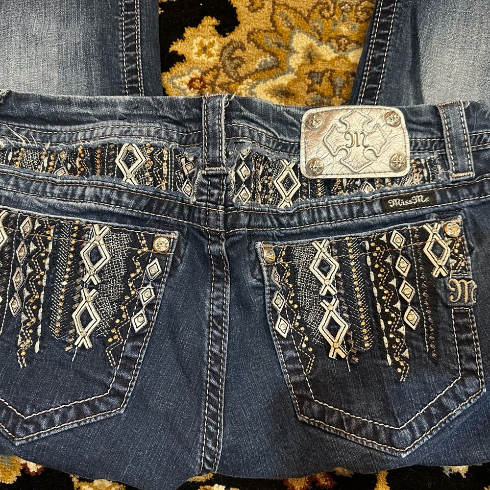 Miss Me Women's Blue Embellished Jeans